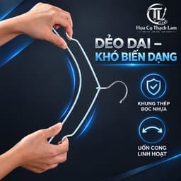 [50 MÓC ] Móc Treo Quần Áo TL02 Bọc Nhựa – Móc Inox Siêu Bền, Chống Trượt – Dọn Tủ Đón Tết 5