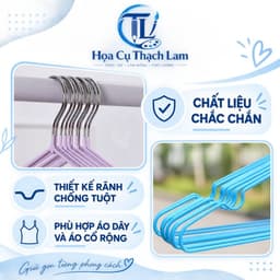 [50 MÓC ] Móc Treo Quần Áo TL02 Bọc Nhựa – Móc Inox Siêu Bền, Chống Trượt – Dọn Tủ Đón Tết 6