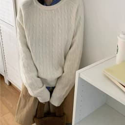 Lily.clothes- Áo len vặn thừng cổ tròn basic chất len lông thỏ dày dặn hàng QC loại 1 (A52) 5