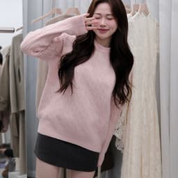 Lily.clothes- Áo len vặn thừng cổ tròn basic chất len lông thỏ dày dặn hàng QC loại 1 (A52) 3