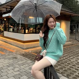 Lily.clothes- Áo len vặn thừng cổ tròn basic chất len lông thỏ dày dặn hàng QC loại 1 (A52) 2