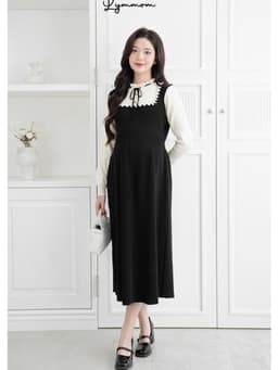Váy Bầu Lymmom Thu Đông Xinh Dánh Dài Dài Tay, Váy Len Bầu Chất Liệu Cao Cấp Mềm Mại Đi Tiệc VL032 14
