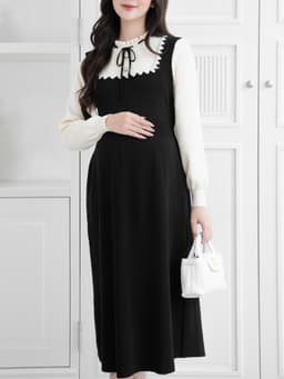 Váy Bầu Lymmom Thu Đông Xinh Dánh Dài Dài Tay, Váy Len Bầu Chất Liệu Cao Cấp Mềm Mại Đi Tiệc VL032 10