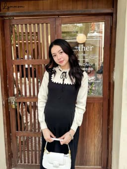 Váy Bầu Lymmom Thu Đông Xinh Dánh Dài Dài Tay, Váy Len Bầu Chất Liệu Cao Cấp Mềm Mại Đi Tiệc VL032 17