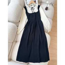 Váy Bầu Lymmom Thu Đông Xinh Dánh Dài Dài Tay, Váy Len Bầu Chất Liệu Cao Cấp Mềm Mại Đi Tiệc VL032 7