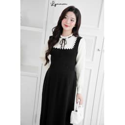 Váy Bầu Lymmom Thu Đông Xinh Dánh Dài Dài Tay, Váy Len Bầu Chất Liệu Cao Cấp Mềm Mại Đi Tiệc VL032 4