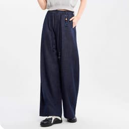 MẬP STYLE (47-90 KG) QUẦN HẢI LAM, CHẤT JEAN LỤA, LƯNG CAO, LƯNG THUN, FORM SUÔNG DỂ MẶC 7