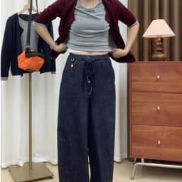 MẬP STYLE (47-90 KG) QUẦN HẢI LAM, CHẤT JEAN LỤA, LƯNG CAO, LƯNG THUN, FORM SUÔNG DỂ MẶC 3