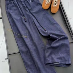 MẬP STYLE (47-90 KG) QUẦN HẢI LAM, CHẤT JEAN LỤA, LƯNG CAO, LƯNG THUN, FORM SUÔNG DỂ MẶC 1