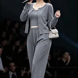 MẬP STYLE (47-90 KG) SET SUIT XÁM KHÓI, CHẤT COTTON DÀY CO GIÃN 4 CHIỀU, FORM ÔM GỌN, GAM MÀU DỄ MẶC 4