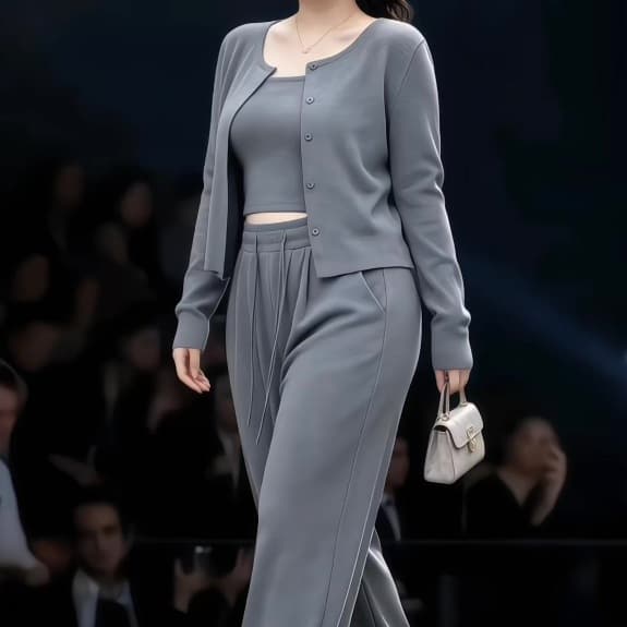 MẬP STYLE (47-90 KG) SET SUIT XÁM KHÓI, CHẤT COTTON DÀY CO GIÃN 4 CHIỀU, FORM ÔM GỌN, GAM MÀU DỄ MẶC