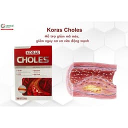 Koras Choles hỗ trợ tiêu giảm mỡ máu, ngăn ngừa sơ vữa động mạch với lá sen, men gạo đỏ - 30 viên 3