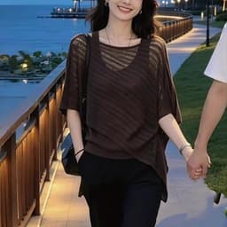 (47-90 KG) ÁO NÂU PONCHO, CHẤT COTTON PHỐI LƯỚI, FORM CÁNH DƠI, NĂNG ĐỘNG, KÍN ĐÁO 7
