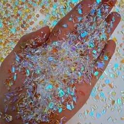 Túi 100 viên đá khối chân bằng trong suốt màu sắc Bling trang trí móng - Hoangquy.233 2
