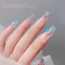 Túi 100 viên đá khối chân bằng trong suốt màu sắc Bling trang trí móng - Hoangquy.233 7