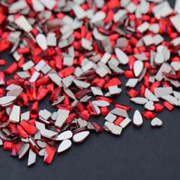 Túi 100 viên đá khối chân bằng trong suốt màu sắc đỏ Bling trang trí móng - Hoangquy.233 6