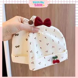 Mũ che thóp cotton cao cấp cho bé sơ sinh 0-3 tháng mềm mịn, thoáng mát - MUG02 1
