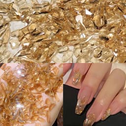 Túi 100 viên đá khối chân bằng trong suốt màu sắc Bling trang trí móng - Hoangquy.233 6