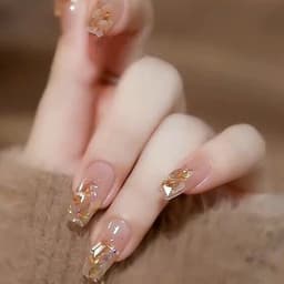Túi 100 viên đá khối chân bằng trong suốt màu sắc Bling trang trí móng - Hoangquy.233 8