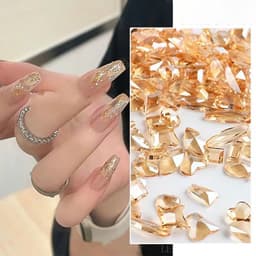 Túi 100 viên đá khối chân bằng trong suốt màu sắc Bling trang trí móng - Hoangquy.233 2