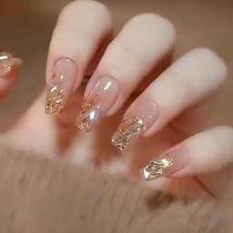 Túi 100 viên đá khối chân bằng trong suốt màu sắc Bling trang trí móng - Hoangquy.233 4