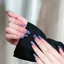 Túi 100 viên đá khối chân bằng trong suốt màu sắc Bling trang trí móng - Hoangquy.233 4