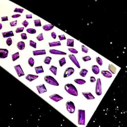 Túi 100 viên đá khối chân bằng trong suốt màu sắc Tím Bling trang trí móng - Hoangquy.233 3