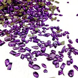 Túi 100 viên đá khối chân bằng trong suốt màu sắc Tím Bling trang trí móng - Hoangquy.233 1