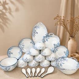 Tổng Hợp Bộ Bát Đĩa Ăn Cơm Set Tô Chén Đĩa Sứ Bát Tràng Bộ Đồ Ăn Gốm Sứ Cao Cấp Hàng Bát Tràng  M152 6