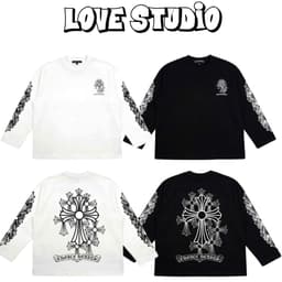 Áo thun dài tay thánh giá thập tự longsleve CHORME HEARTS nam nữ boxy long tee form rộng tập training thể thao AM108 1