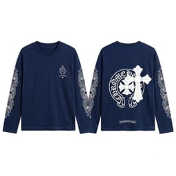 Áo thun dài tay phông cotton thánh giá CHORME HEARTS nam nữ boxy long tee form rộng unisex thể thao thu đông AM110 7