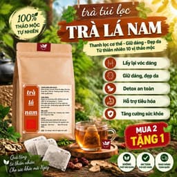 [ Túi zip ] Trà Lá Nam - Detox thải mỡ bụng, đùi giúp nhẹ người, điều chỉnh cân nặng. 60 túi lọc 1
