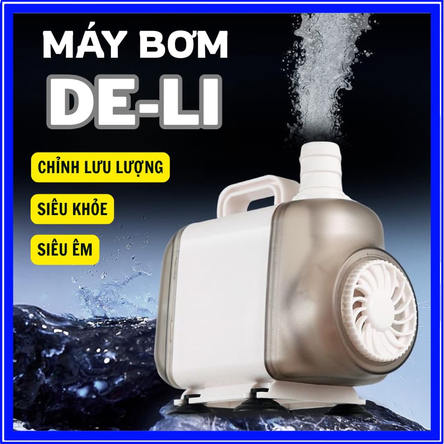 Máy Bơm Nước Bể Cá DELI Siêu Khỏe, Hoạt Động Êm Ái, Tiết Kiệm Điện Công Suất 10W-125W
