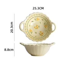 Bộ Bát Đĩa Tô Chén Ăn Cơm Họa Tiết Hoa Mai Vàng 19 Chi Tiết Gốm Sứ Bát Tràng Cao Cấp Sang Trọng Cho Gia Đình  M86 6