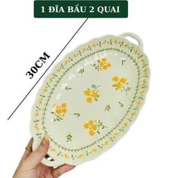 Bộ Bát Đĩa Tô Chén Ăn Cơm Họa Tiết Hoa Mai Vàng 19 Chi Tiết Gốm Sứ Bát Tràng Cao Cấp Sang Trọng Cho Gia Đình  M86 9