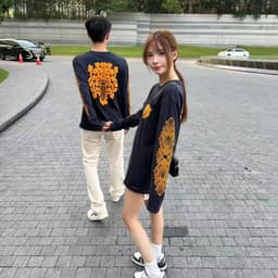 Áo thun phông dài tay KIẾM Đen thánh giá thập tự CHOICE HEARTS l66 nam nữ boxy long tee form rộng kiểu đẹp y2k AM117 7