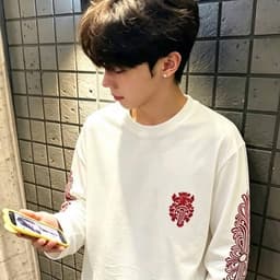 Áo thun phông dài tay KIẾM ĐỎ thánh giá thập tự CHORME HEARTS l66 nam nữ boxy long tee form rộng thể thao thu đông AM119 3