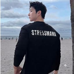 Áo Thun phông Tay Dài STRESSMAMA logo l66 in 5D longtee boxy dáng rộng nam nữ cotton 2 chiều 100% tập kiểu y2k đẹp AM120 2