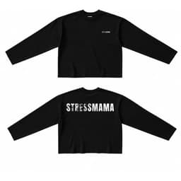 Áo Thun phông Tay Dài STRESSMAMA logo l66 in 5D longtee boxy dáng rộng nam nữ cotton 2 chiều 100% tập kiểu y2k đẹp AM120 1