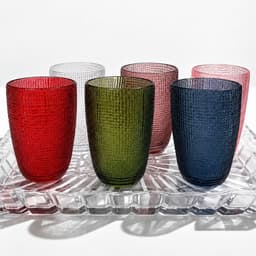 Bộ 6 Ly Thủy Tinh Vân Lưới Cao Cấp 340ML, Cốc Uống Nước Sang Trọng Nhiều Màu, Dùng Gia Đình Văn Phòng Quà Tặng 8