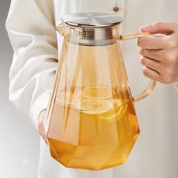 Bộ cốc bình nước thuỷ tinh cao cấp, bộ bình nước 6 cốc kèm khay để bàn sang trọng cho phòng khách phong cách hiện đại 6
