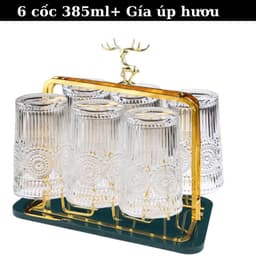 Khay úp cốc, Giá úp ly cốc Hươu Vàng kèm bộ hứng nước tiện dụng mẫu mã sang trọng hiện đại. cao cấp 5
