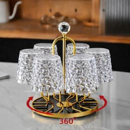 Khay úp cốc, Giá úp ly cốc Hươu Vàng kèm bộ hứng nước tiện dụng mẫu mã sang trọng hiện đại. cao cấp 6