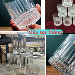 Ly Cốc Thủy Tinh Phong Cách Hiện Đại Hàng Nhập Khẩu , Ly Uống Nước Cách Nhiệt Dày Dặn,BAO BÙ BỂ VỠ  MC9 3
