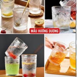 Ly Cốc Thủy Tinh Phong Cách Hiện Đại Hàng Nhập Khẩu , Ly Uống Nước Cách Nhiệt Dày Dặn,BAO BÙ BỂ VỠ  MC9 5