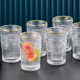 Ly Cốc Thủy Tinh Phong Cách Hiện Đại Hàng Nhập Khẩu , Ly Uống Nước Cách Nhiệt Dày Dặn,BAO BÙ BỂ VỠ  MC9 7
