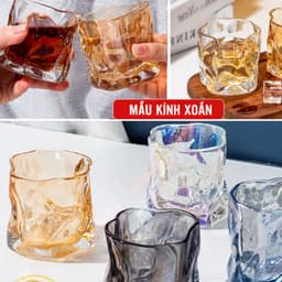 Ly Cốc Thủy Tinh Phong Cách Hiện Đại Hàng Nhập Khẩu , Ly Uống Nước Cách Nhiệt Dày Dặn,BAO BÙ BỂ VỠ  MC9 8