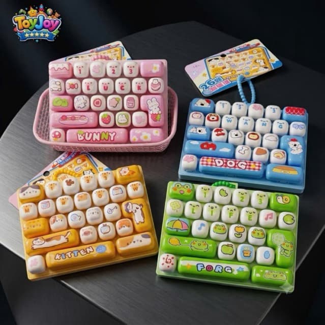 (Tặng stiker b3) Đồ Chơi Bàn Phím 26 Ô Giảm Căng Thẳng Tăng Phong Cách Thiết Kế Tháo Rời Nút Móc Trang Trí Dễ Thương