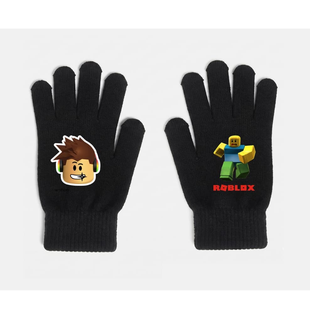 Găng tay len mỏng Minecra*t Roblox Luffy One Piece DragonBall goku Pokemon Pikachu cho bé trai 4-15 tuổi