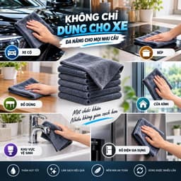Khăn lau đa năng Microfiber 30x30cm – MỖI VIỆC MỘT KHĂN - KHÔNG DÙNG LẪN | Combo 5, 10, 20 khăn màu ngẫu nhiên 7